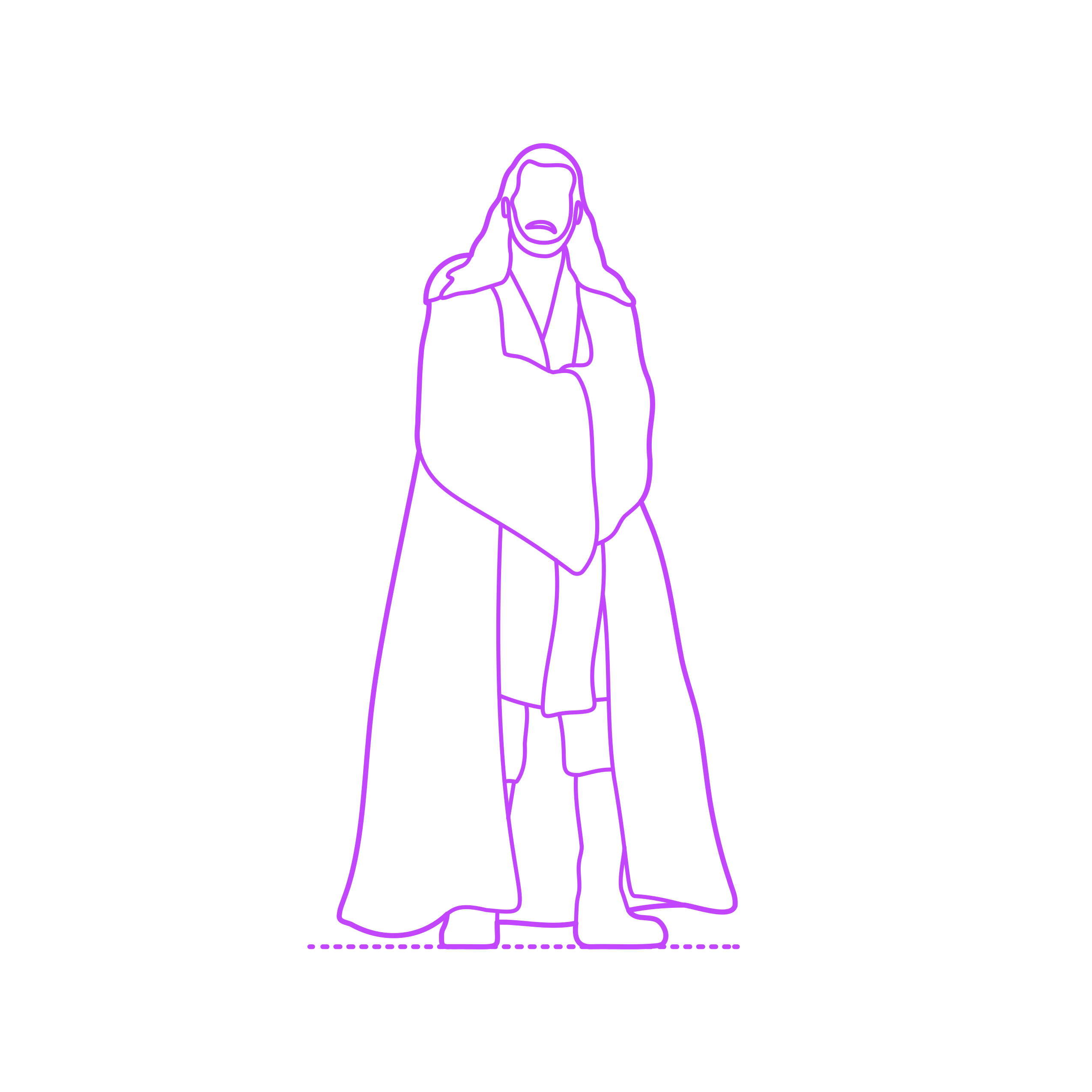 Pop Culture Star Wars Qui Gon Jinn Svg Line Art Free Vectors